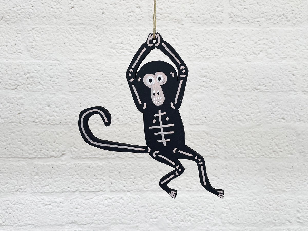 Slingeraap / Spider Monkey #3 - Hanger voor o.a. plant en boom - van kunstenaar Frank Willems