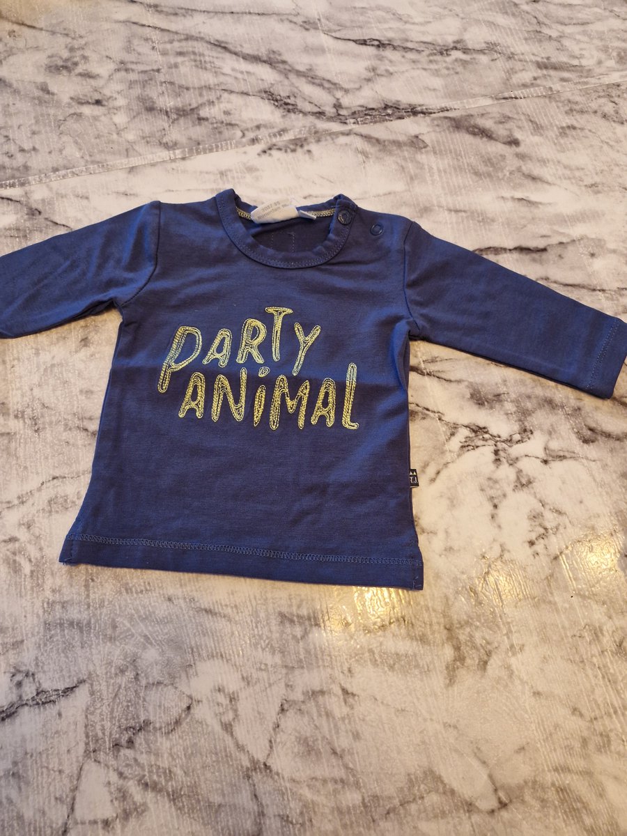 Feetje - Jongens - Shirt (Lange Mouw) - Tekst: Party Animal - Mt 56