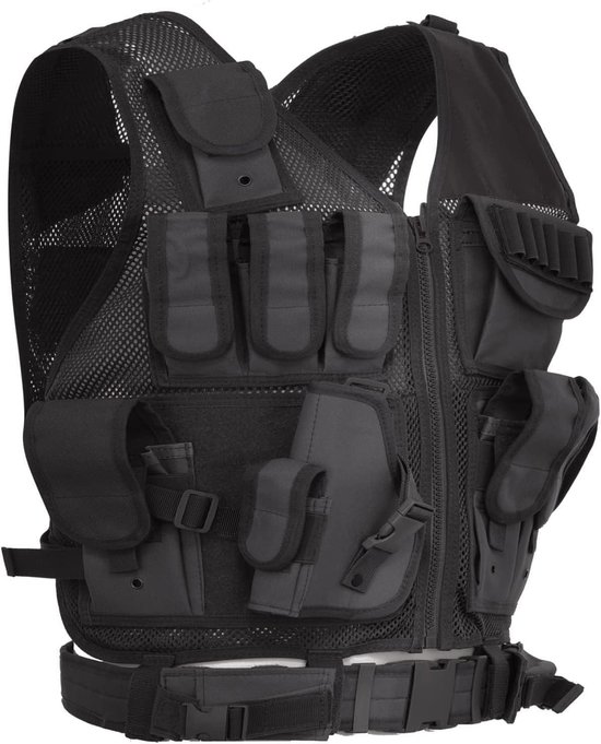 Vanchenl Heren Outdoor Werk Mesh Vissen Vest Utility Multi Pocket Schieten Safari Reizen Fotografie Waistcoat, Kaki, S