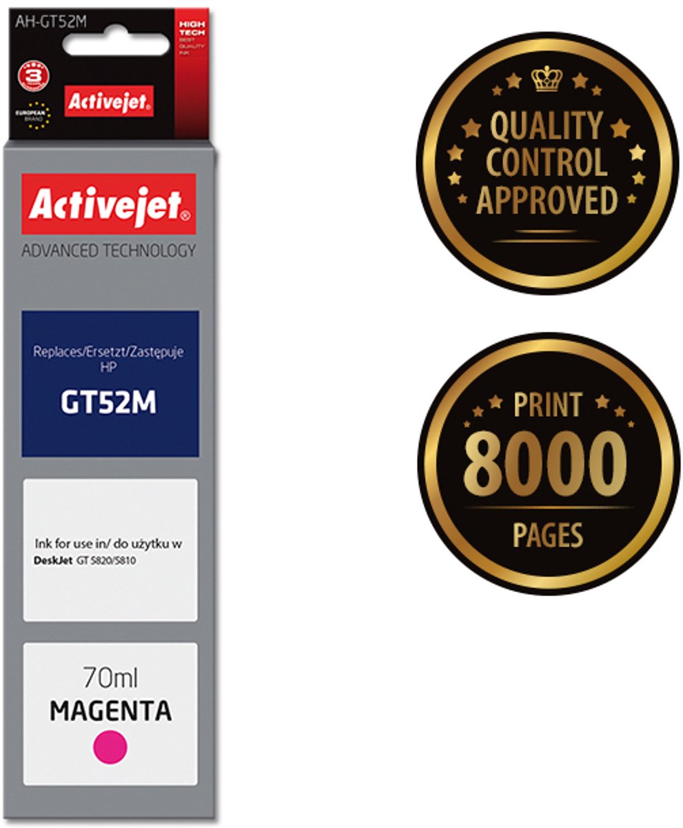 Originele inkt cartridge Activejet AH-GT52M Magenta