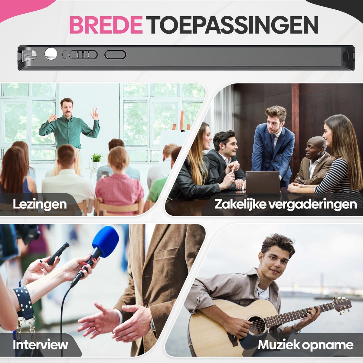 BPgoods® Digitale Voice Recorder met Ruisonderdrukking 16GB - afbeelding 3