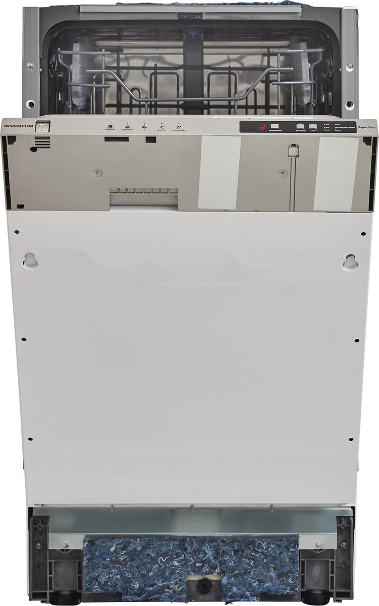 Inventum IVW4508A smalle inbouw vaatwasser - 10 couverts - Volledig integreerbaar - 45 cm breed - Bestekmand - 6 programma’s - Max nishoogte 87 cm - Startuitstel - Energielabel D — afbeelding 4