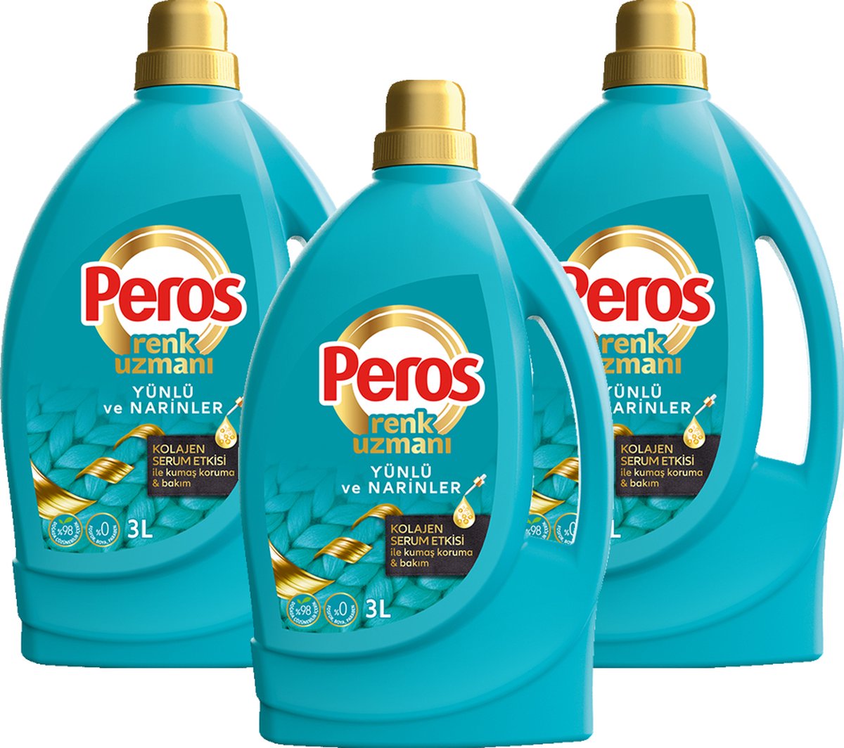 Peros Color Expert Vloeibaar Wasmiddel - Wol & Fijne was 3x3L
