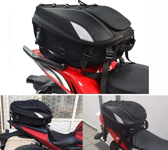 Foto: Motorfiets topkoffer zadeltas waterdicht multifunctionele rugzak bagage voor motorhelm opbergtas motorrugzak