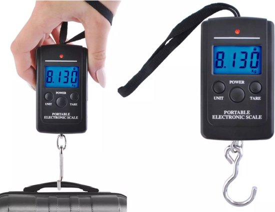 Ruhhy Digitale Bagageweegschaal met LED - Tot 40kg - Compact en Handig