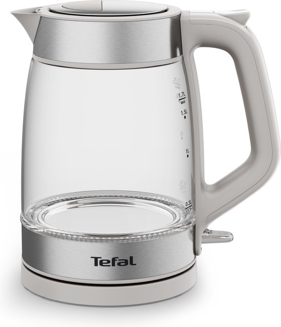 Tefal Glass KI605B - Waterkoker - 1.7L - Glazen Design - BPA-vrij - 2200W - Grijs