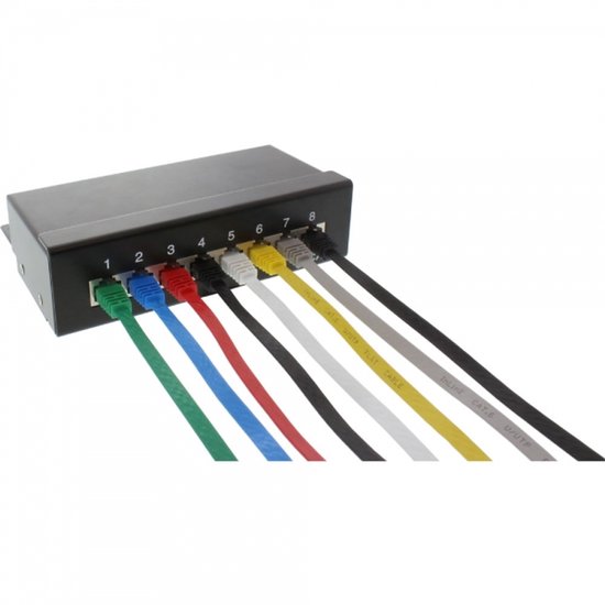 InLine UTP platte patchkabel CAT6 zwart 3m