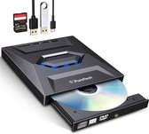 PuroTech 3-in-1 Externe DVD/CD Speler voor Laptop & PC - Brander - Optical Drive - Optische Drive - USB 3.0 & USB C- Plug & Play - Windows, MacOS & Linux