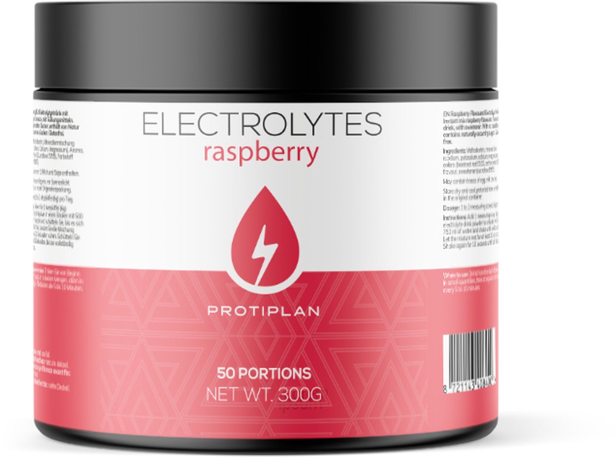 Goedkoopste Protiplan | Elektrolyten | Raspberry | 1 x 300 gram