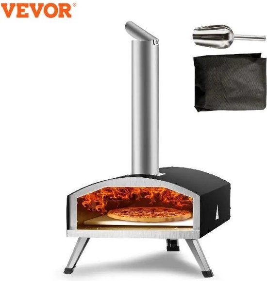 Vevor® Pizza Pellet Oven - Houtgestookte Pizza Oven - Pizza Bbq - Pizzaoven - Voor Buiten - Steenoven