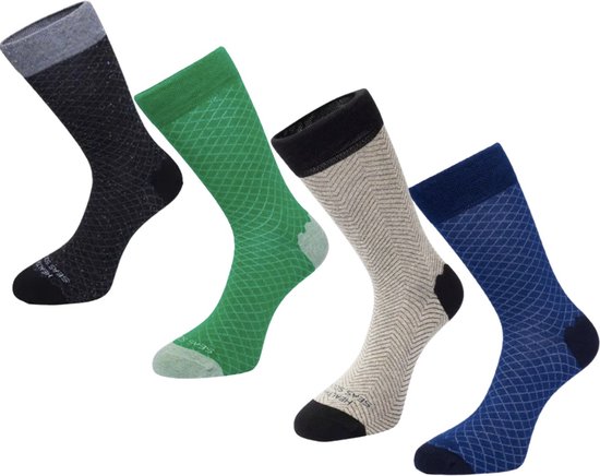 OneTrippel - Healthy Seas Socks - Sokken - Sokken Heren - 4 Paar - Bubbles/Pollock/Crab/Saury - EUR maat 41 46