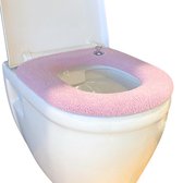 SET VAN 2 - Universele Toiletbril Hoes Roze - Heerlijk warme & zachte Toiletbril! - WC Bril Cover - Toiletbril Hoes - Duurzaam Toiletbril - Toiletbril Cover - Warme Wc Hoes - Brilhoes - Verwarmde Toiletzitting - Wasbaar - Set van 2