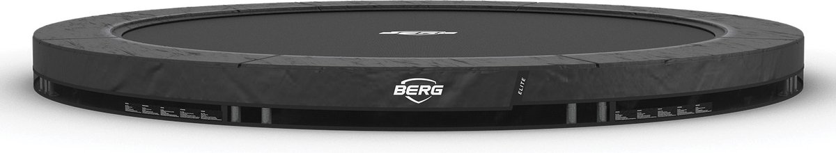 BERG SPORTS Elite InGround Trampoline - 380 cm - Rond - Met AirFlow Pro - Twinspring - Grijs