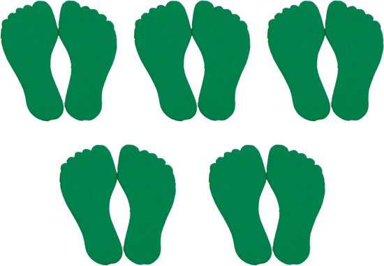 MDsport - Markeervoeten - 5 paar voetjes - Vloermarkering - Set van 5 - Groen