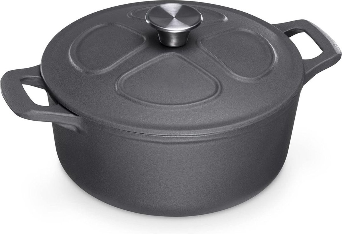 MKSS® Luxe Braadpan - Bakpan - Rond - Grijs