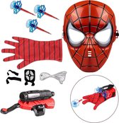 Web shooter incl. Handschoen, Masker, 3 zuignapdarts, Touw - Gebaseerd op Spiderman - Launcher - Speelgoed voor Kinderen - Voor Buiten en Binnen