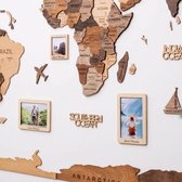 ETW - cadres photo en bois pour cartes du monde 3D - 3 sets