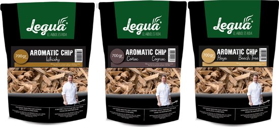 Legua Rooksnippers Trio – Whisky, Cognac & Beuken | Duurzaam Rookhout | 3 x 700gram