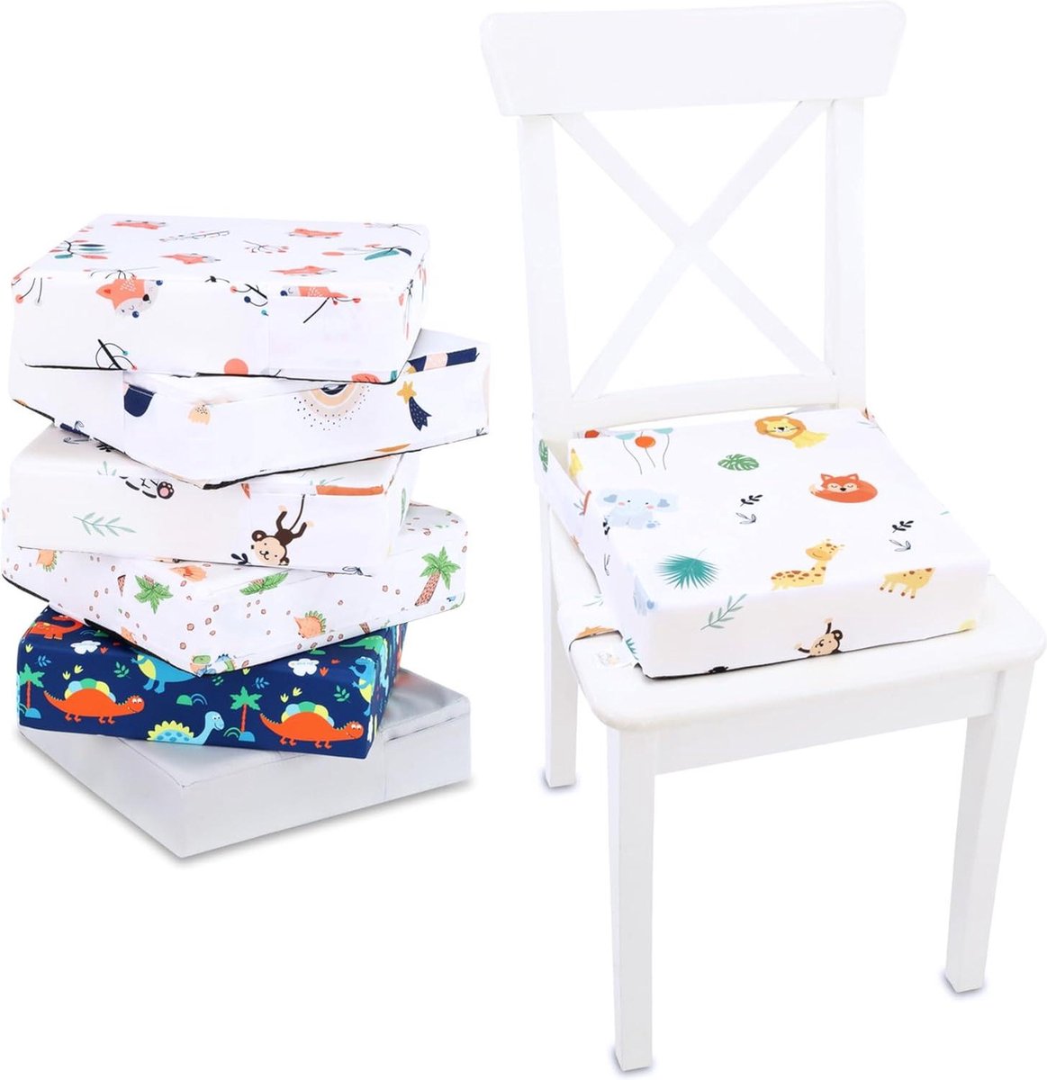 Image of 32x32x8cm kinderverhoger voor binnen en buiten - stoelverhoger stoelverkleiner boostapak voor reis-kinderstoel Safari - kinderstoel Zitverhoger