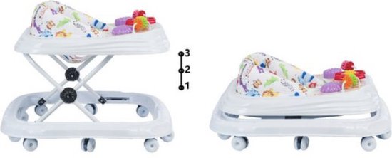 Bogi baby walker - Luxe loopstoel - Verstelbaar in 3 standen - Zitje extra hoog extra veilig - Met 3 speelfuncties - 10 wielen - Zwart van Bogi — afbeelding 3