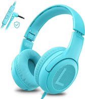 StayPowered Kinderheadset - Veilige, Comfortabele en Duurzame Hoofdtelefoon met Volumebegrenzing! - Compact Design - Hoogwaardige Geluid - HD Microfoon - Ingebouwde Volumebegrenzer - Opvouwbaar - Blauw- Levering Sneller dan Aangegeven!