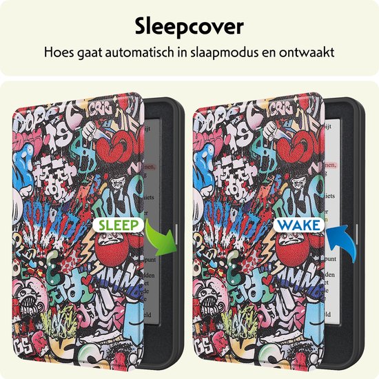 Hoesje Geschikt voor Kobo Clara Colour Hoes Bescherm Hoesje Case Sleep Cover - Hoes Geschikt voor Kobo Clara Colour Hoesje - Graffity van Hoesje  — afbeelding 3