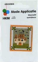 HKM Opstrijkbare applicatie Castle 5 stuks. HxB 50x45mm Roze/groen