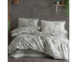 Decoware dekbedovertrek Tuva - groen - katoen (TC144) - 1-persoons - 140x220 + 60x70cm