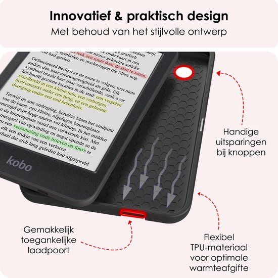 Hoes Geschikt voor Kobo Clara Colour Hoesje Bookcase Cover Book Case Hoes Sleepcover - Donkergroen van i12Cover — afbeelding 5