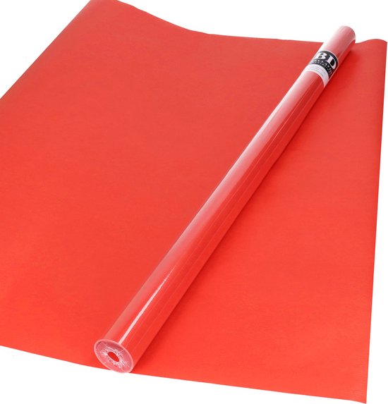 Bellatio Decorations Kaft/inpakpapier - rood - 200 x 70 cm - cadeaupapier / kadopapier