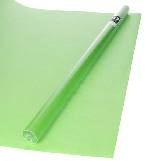 1x Rol kraft inpakpapier groen 200 x 70 cm - cadeaupapier / kadopapier / boeken kaften