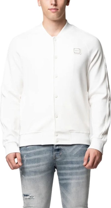My Brand Essential Pique Baseball Jacket White