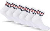 FILA - Chaussettes Quarter / Chaussettes basses - Lot de 6 - Taille 39/42 - Wit - Bande logo