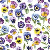 Ambiente - Servetten - 33 x 33 cm - Pansy all over - Voorjaar - Lente