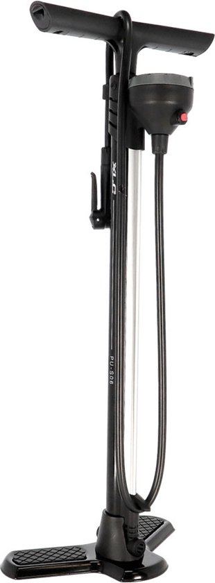XLC PU-S06 Vloerpomp – Fietspomp – 11 Bar – Presta/Schrader/ Dunlop - Zwart