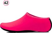Livano Waterschoenen Voor Kinderen & Volwassenen - Aqua Shoes - Aquaschoenen - Afzwemschoenen - Zwemles Schoenen - Roze - Maat 42