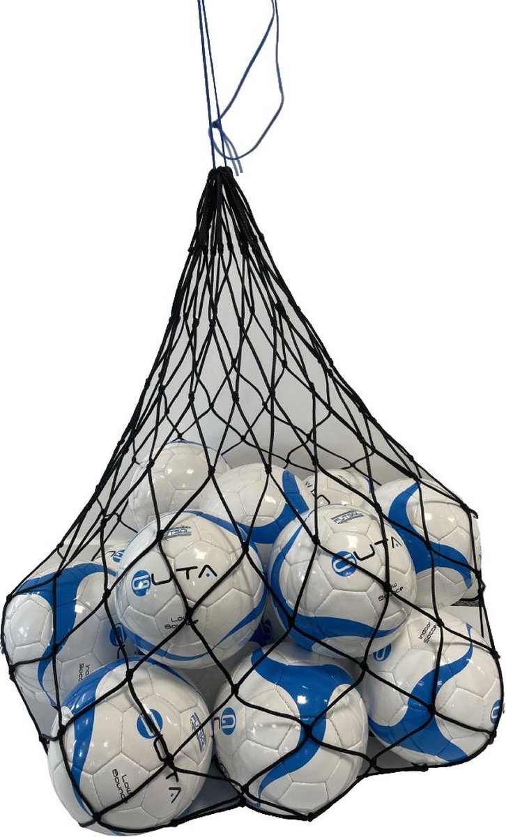 Guta Ballennet Voor 12 Ballen, Zwart, Met Aantrekkoord, Ballenzak