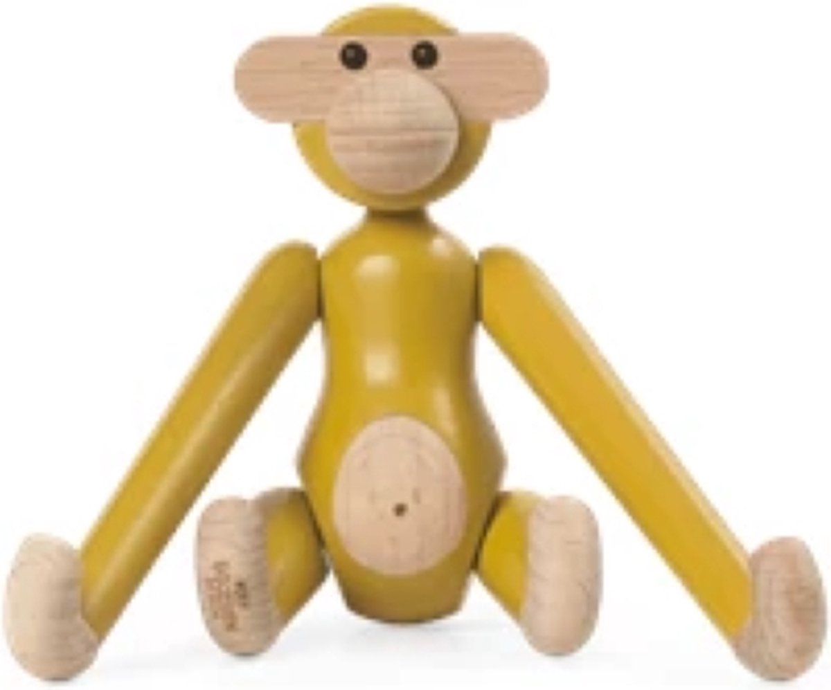 Kay Bojesen coloured monkey mini H9.5cm geel