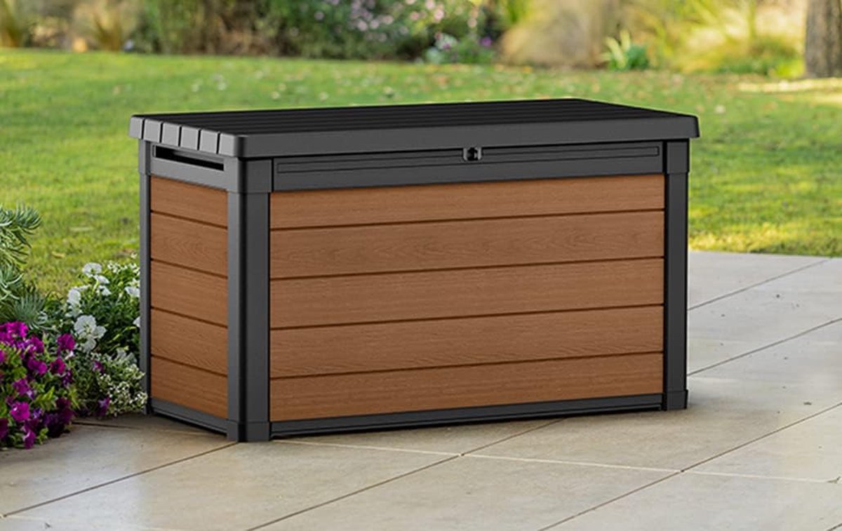 Bol.com Tuinkist bruin 380 l - Ruime opbergbox voor in de tuin aanbieding