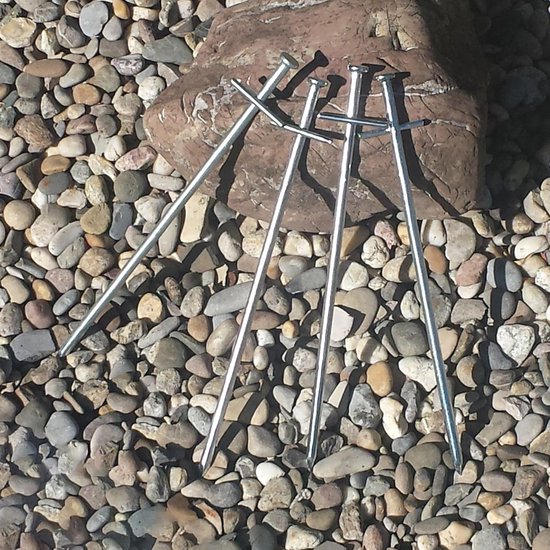 Stormharing Grondpen - 30 Stuks - Ø6 x 230mm / 60mm - Stalen Staaf - Tentharing - T-vorm van De Wit Schijndel. — afbeelding 2