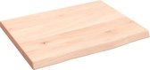 vidaXL - Wandschap - 40x30x2 - cm - onbehandeld - massief - eikenhout