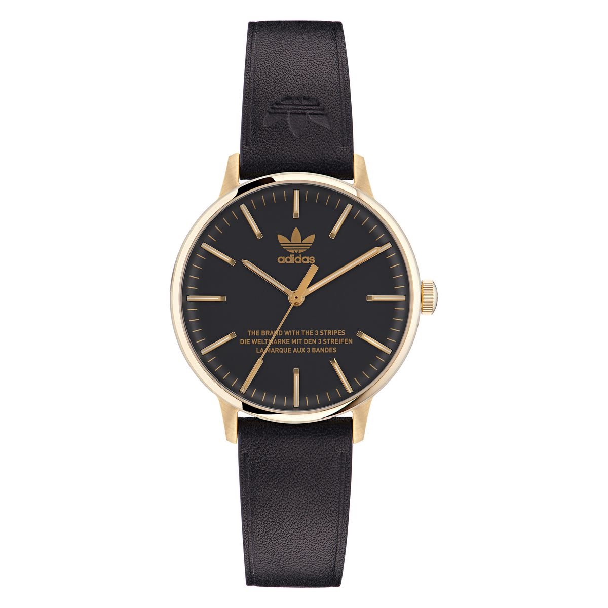 Adidas Originals Code One Small AOSY22574 Horloge - Leer - Zwart - Ø 35 mm