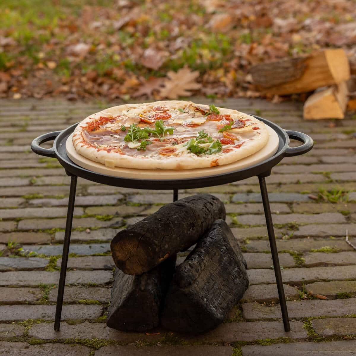 CROSSON Grote pizzasteen 16 inch, rechthoekige baksteen 40 cm x 40 cm