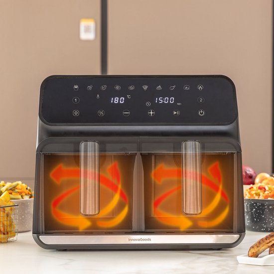 idea Heißluftfritteuse XXL Air Fryer 9L, 8-in-1, Extra