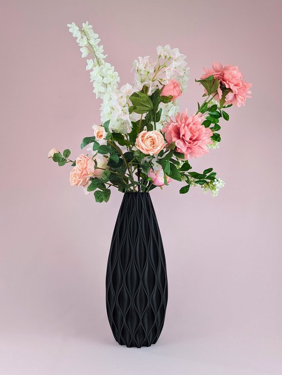 Groot zijden bloemen boeket - 100cm hoog - Kunstbloemen boeket 