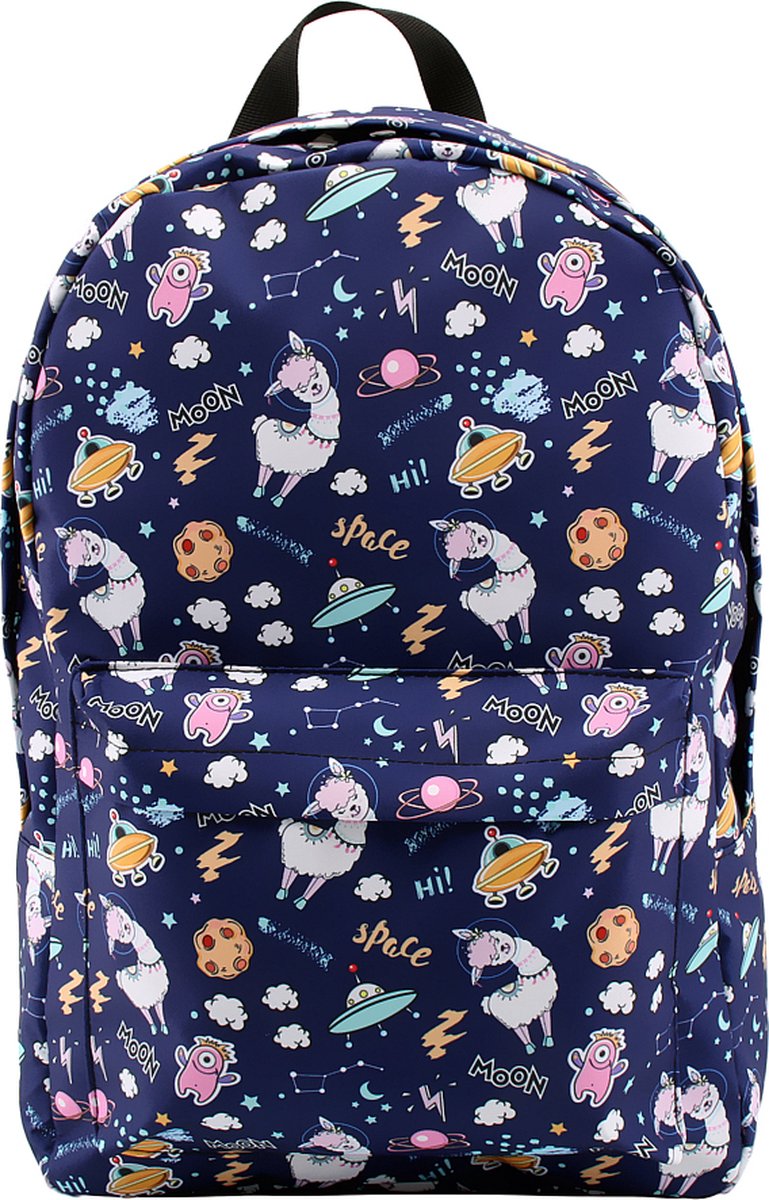 Alpaca Ruimte Rugzak | Grappige Ruimte Rugzak | Kinder Rugzak | Kinder Rugtas voor School | Space Rugzak | Rugzakken Voor Kinderen | 15 liter |