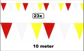 23x Vlaggenlijn rood/wit/geel 10 meter