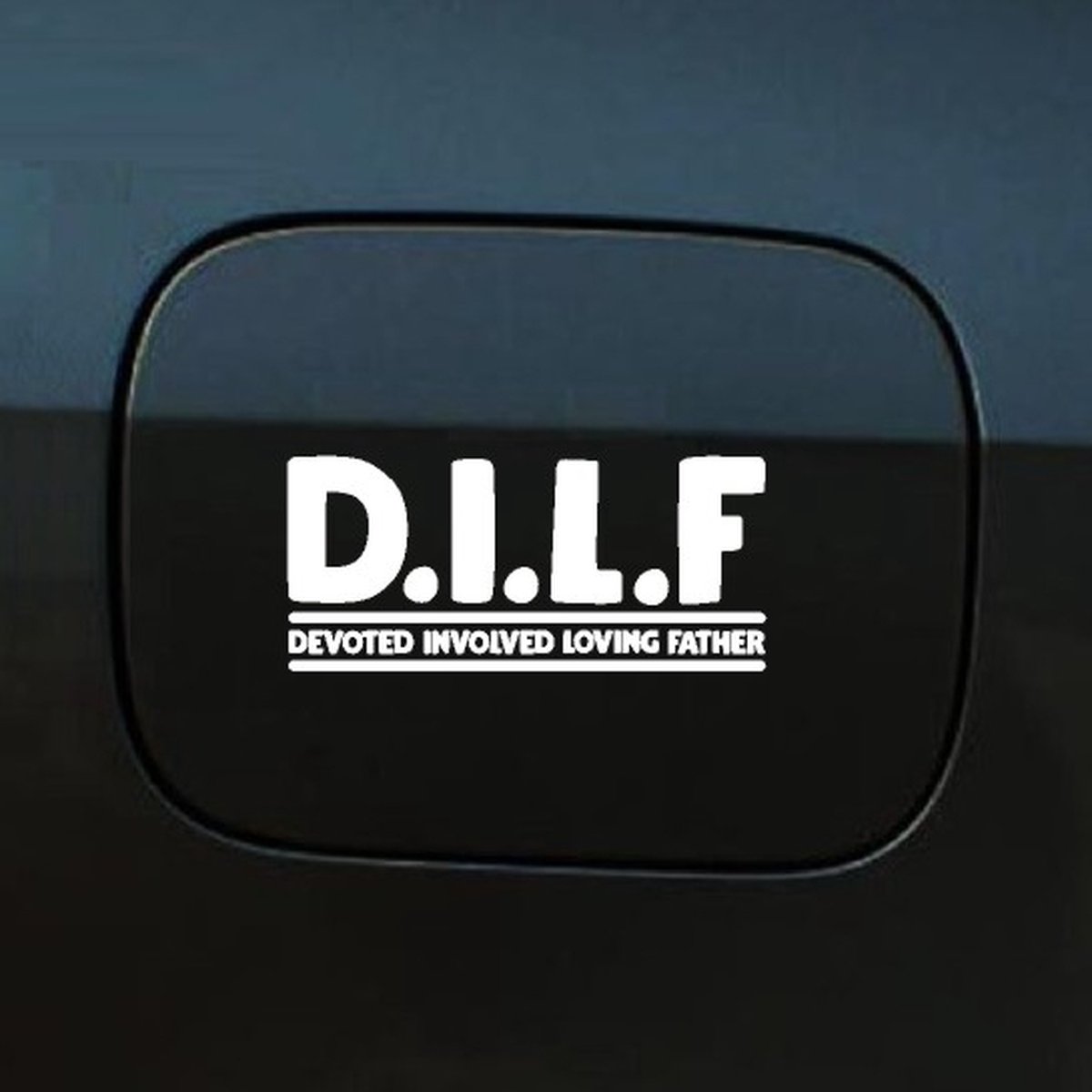 Bumpersticker - Dilf - 20x9 - Wit