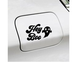 Bumpersticker - Hey Boo - 10x15,8 - Zwart