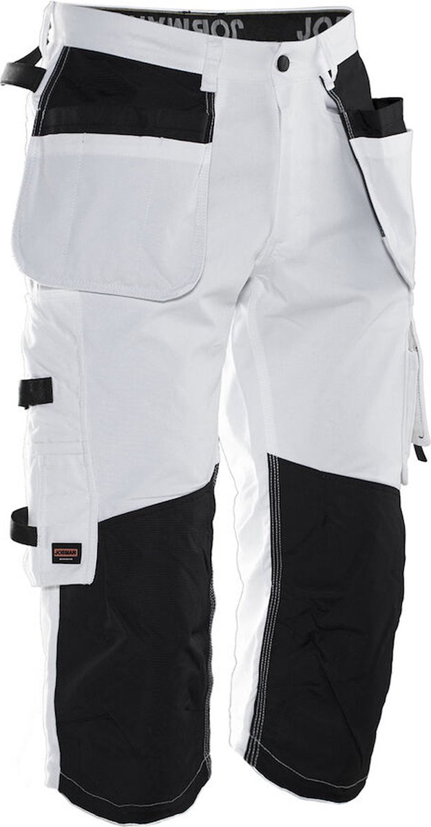 Jobman 2133 Painters' Long Shorts 65213311 - Wit/zwart - C54